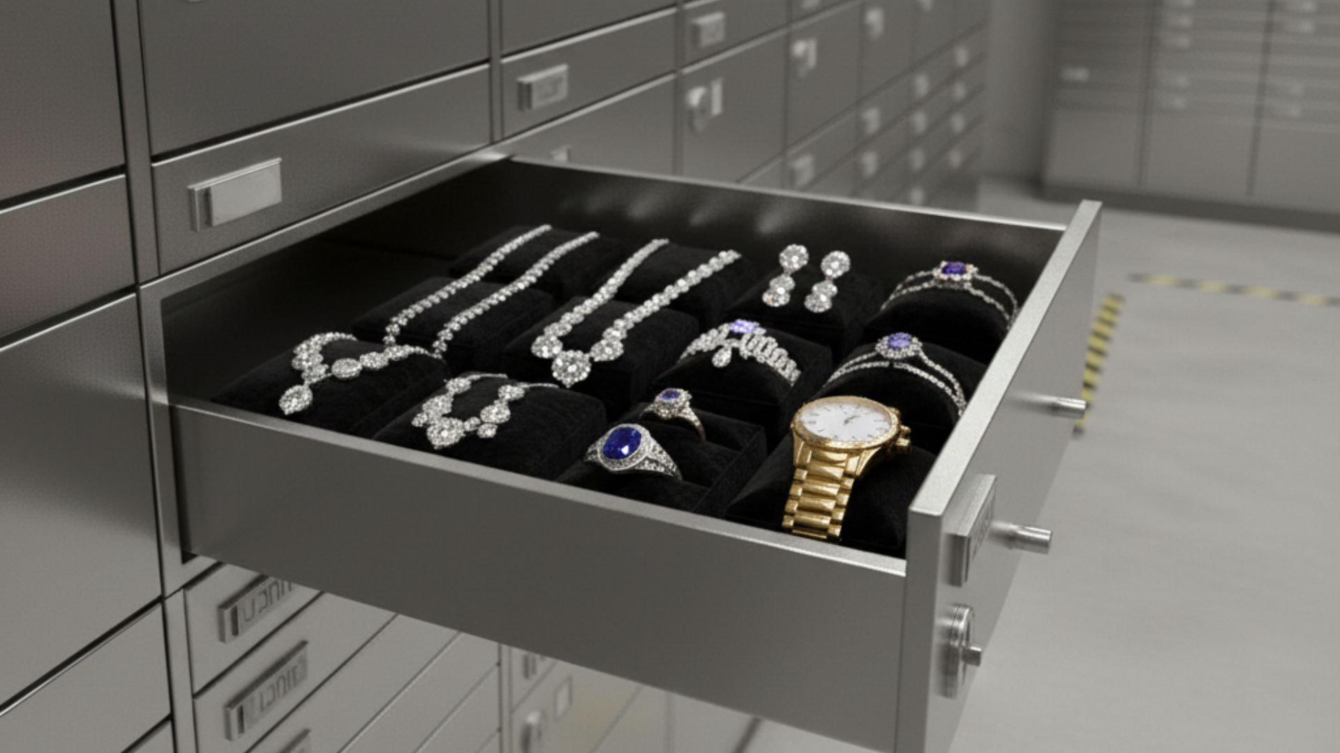 תכשיטים בתוך כספת